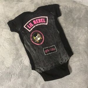 Metal Mulisha baby onesie
